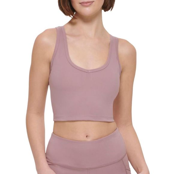 Calvin Klein Basic Performance Stretch Strappy Sports Bra - Size Large - Picture 1 of 5